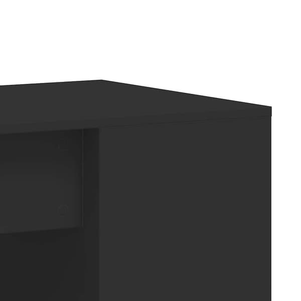 vidaXL skrivebord, sort, 102x50x75 cm, træbaseret materiale