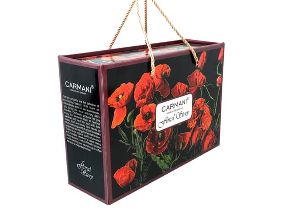 Sæt med 2 kopper og underkopper - Blomsterhistorie (CARMANI)