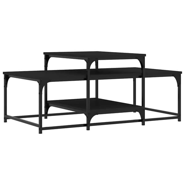 vidaXL sofabord, sort, 102x60x45 cm, træbaseret materiale