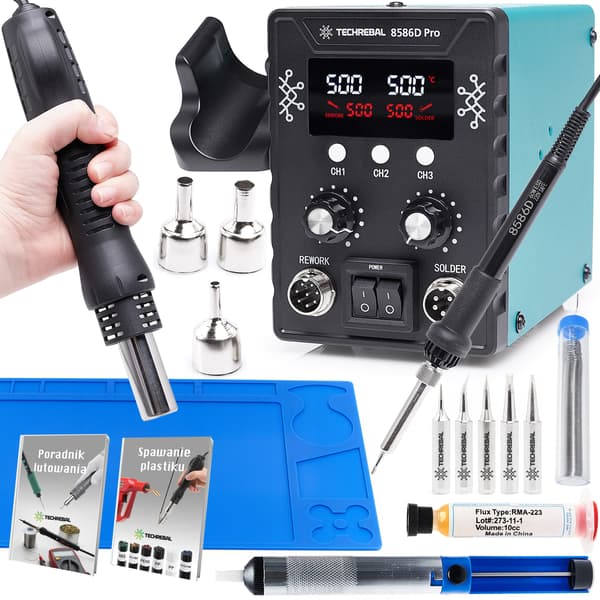 2-i-1 loddestation TECHREBAL 8586D + KIT-2022-1