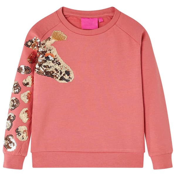 Børnesweatshirt, gammelrosa, 92
