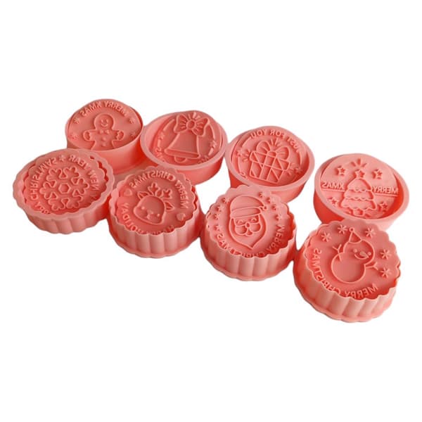 Kakformar i plast, rosa, 8 st.