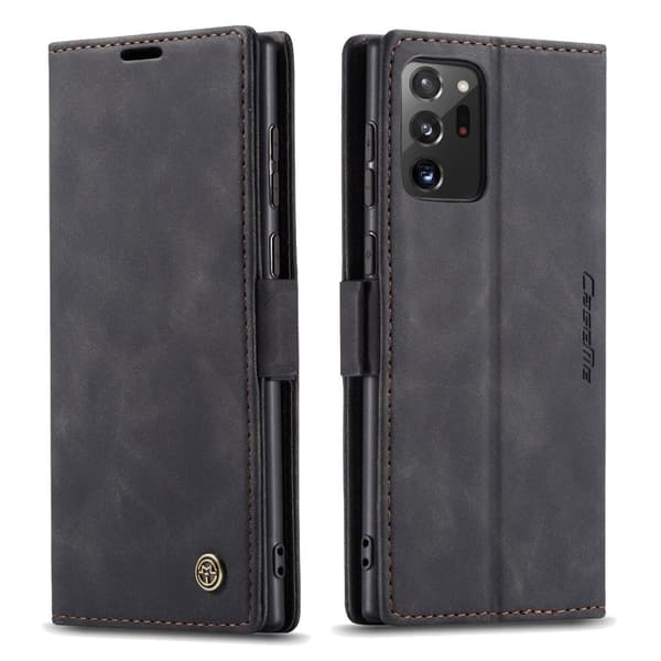 CASEME Etui til Samsung Galaxy Note 20 Ultra, Læderpung, Sort