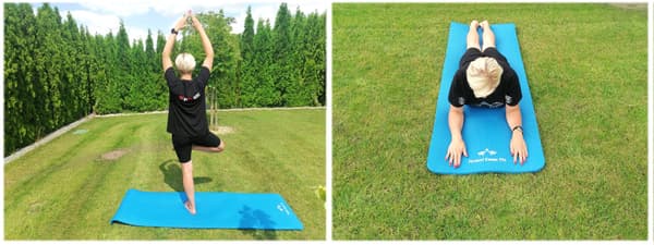 Yogamåtte 1,5 cm blå 190x63 cm