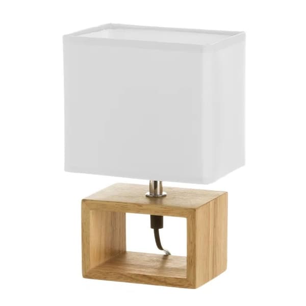 Gulvlampe på træbase 24 cm