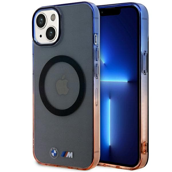 BMW Gradient Bumper MagSafe-cover til iPhone 14 Plus, grå