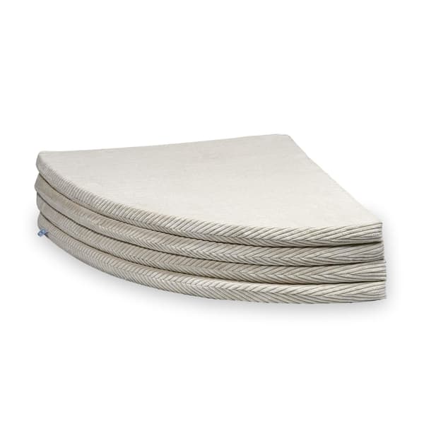 Rund vikmatta, diameter 160, Corduroy Beige