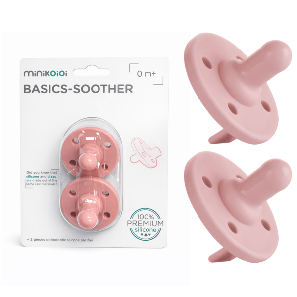 Silikon Dynamisk Napp 2 st MinikOiOi Rosa 0-24m
