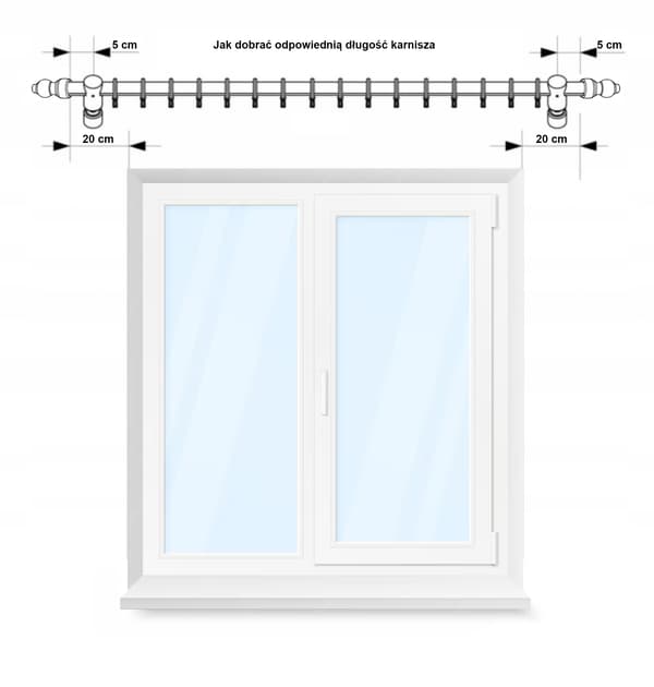 Dobbelt gardinstang i træ, moderne, egetræ, 100 cm, kugle