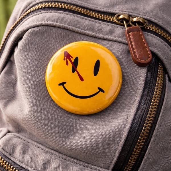 Smiley Face-nål komikeransikte 58 mm