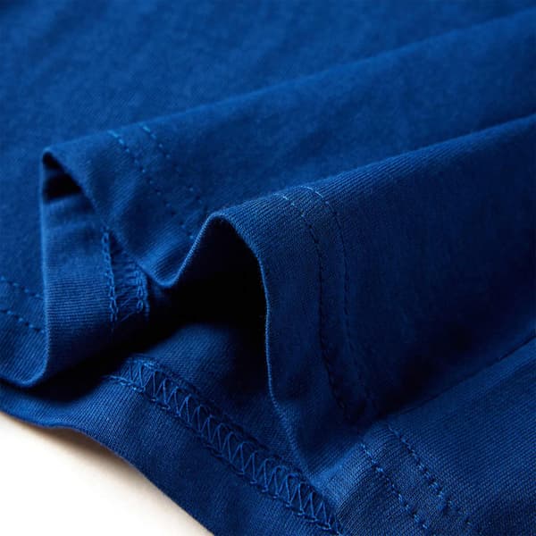 Børne langærmet T-shirt, mørkeblå, 128