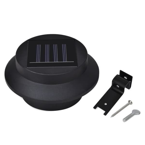 vidaXL solcelledrevne LED-hegnslamper, 12 stk., sorte