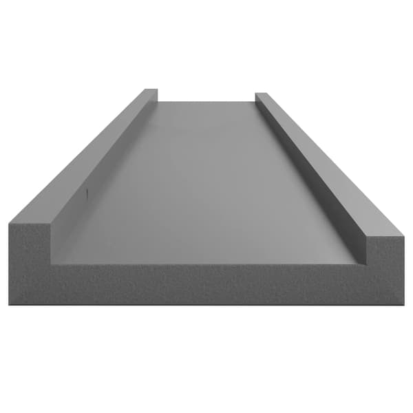 vidaXL Seinähyllyt, 4 kpl, Harmaa, 100x9x3 cm