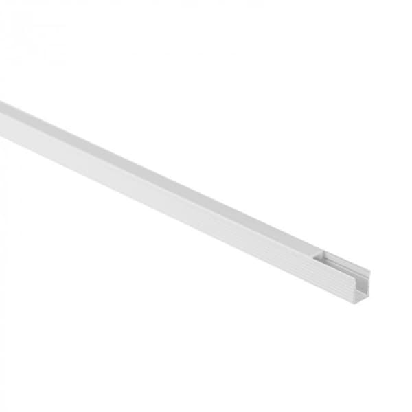 Aluminiumsprofil til påbygningsmonterede LED-strips, rå sølv + opal afdækning 2m