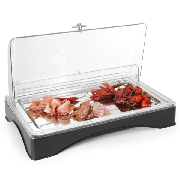 Bricka med kylinsats GN1/1 och RollTop-lock - Hendi 424186