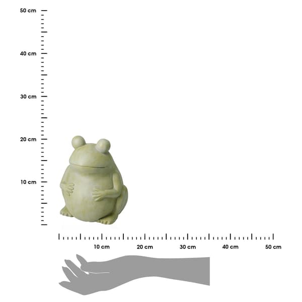 Dekorativ terrakottafigur av groda 20 cm