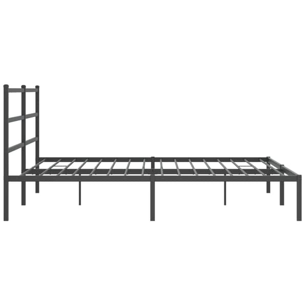 vidaXL metalsengestel med hovedgærde sort 193x203 cm