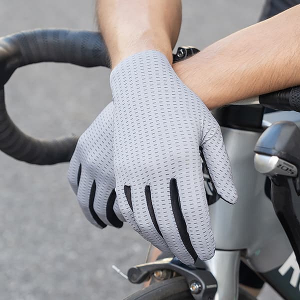 Åndbare cykelhandsker til hele fingrene, størrelse M - grøn