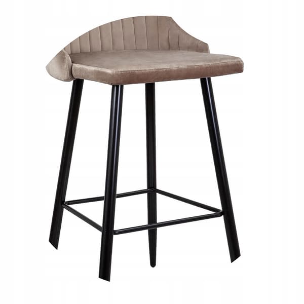 Barstol, beige velour, MEGAN2