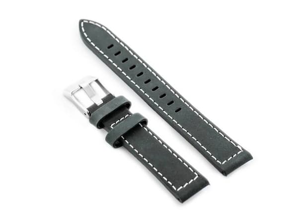 Läderrem för klockan W25 - grå - 20mm