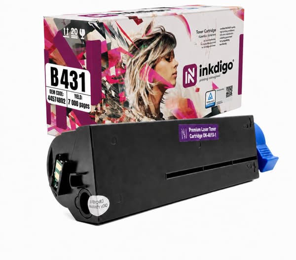 Inkdigo toner 4457480 kompatibel med OKI B431D MB461 B431DN B431DNplus TÜV-certifierad