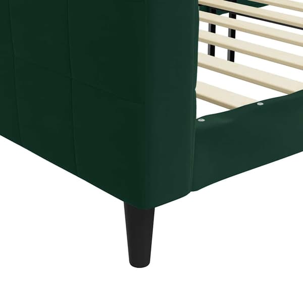 vidaXL Bäddsoffa mörkgrön 90x200 cm sammet