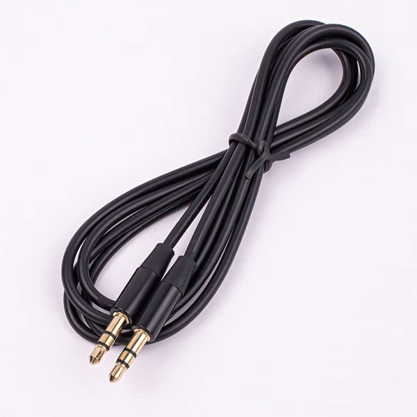 Lydkabel jack 3,5 mm - jack 3,5 mm 1 m sort Maxlife