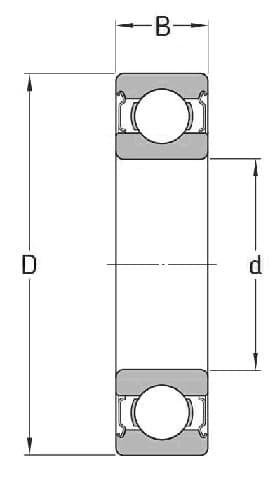 Lämpötilalaakeri 6211 BHTS ZZ 280C 55x100x21