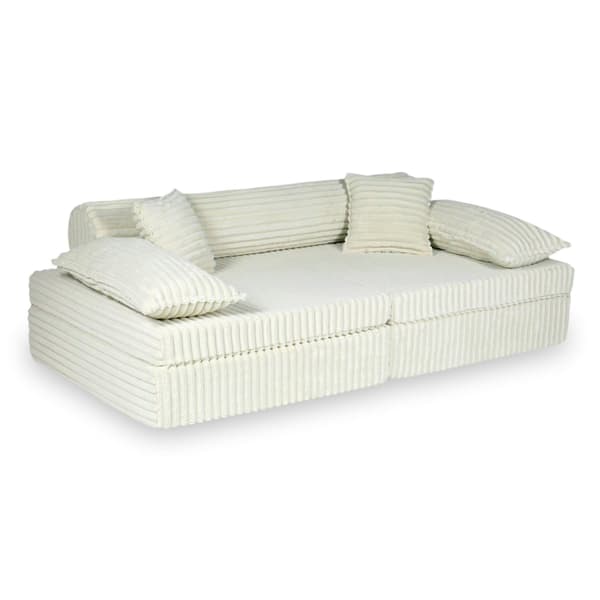 Montessori Premium Waffle Beige Leksoffa