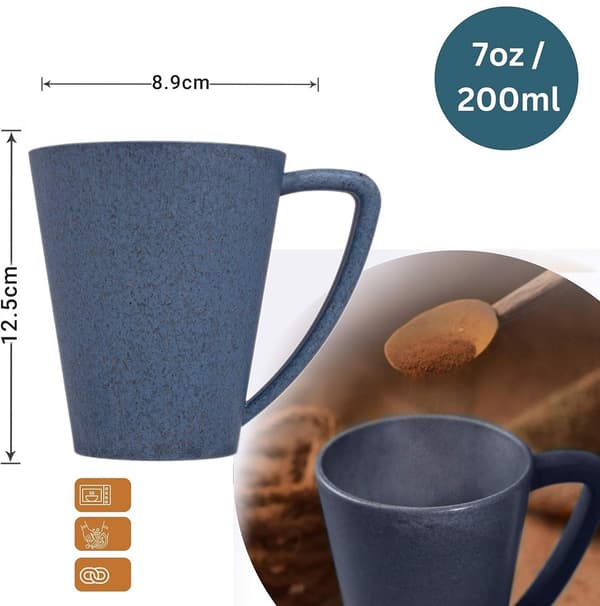 Mugg i furuträ 200ml blå