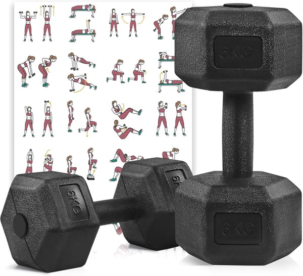 Set med 2 hantlar KRONOS hantlar 2x6 kg