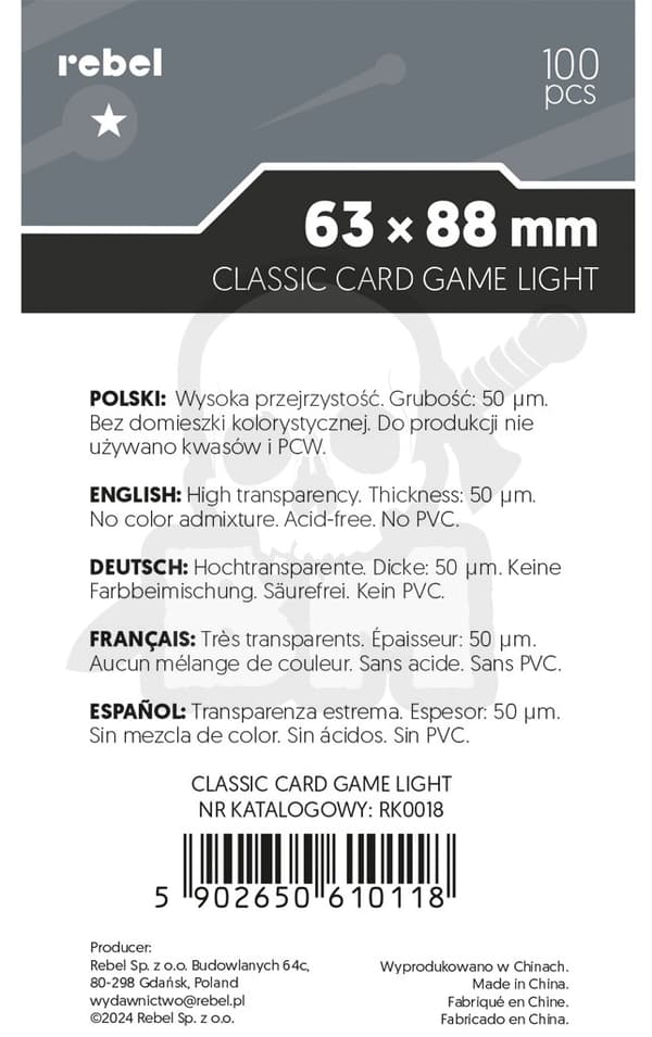 REB10118 Corvus Light 63x88 ClassicCard-taskut