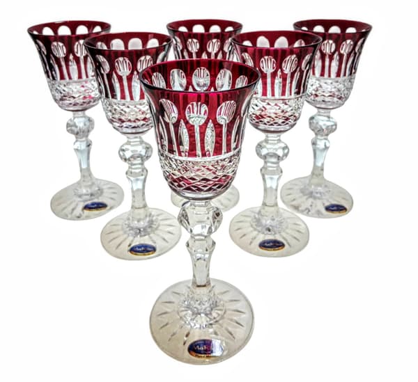 Ruby Crystal Likörglas 60 ml Franska