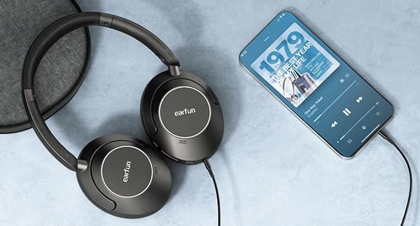 Earfun Wave PRO ANC trådløse Bluetooth-hovedtelefoner med mikrofon