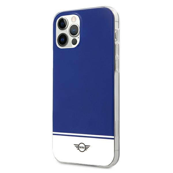 Mini Stripe Collection-etui til iPhone 12/12 Pro, marineblå