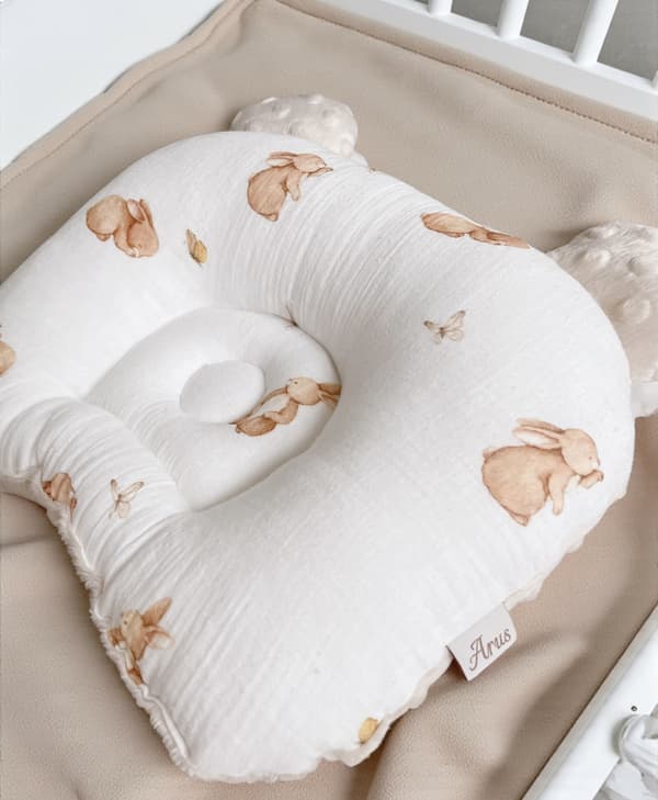 Muslin/minkyformet hovedpude (kaniner)