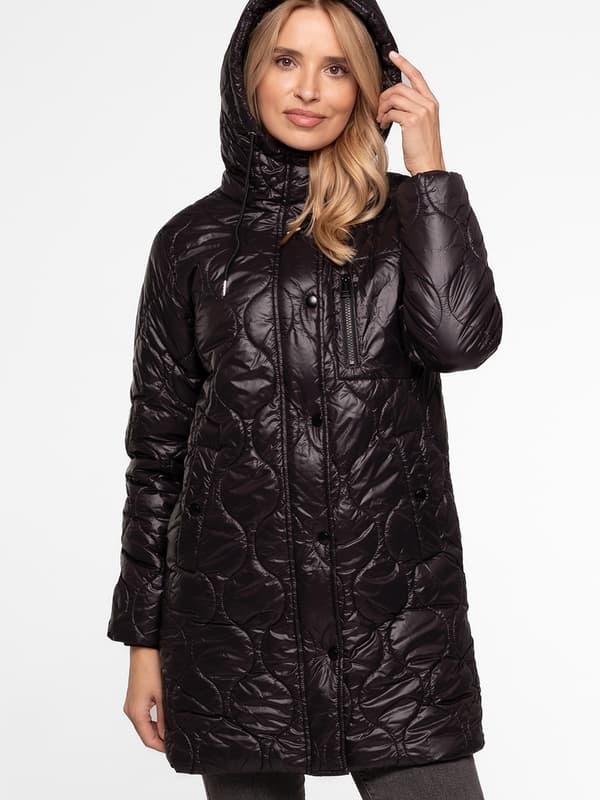DAMVATTAD LÄTTVIKTIG JACKET MED HUVA