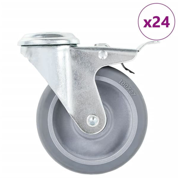 vidaXL 24 svänghjul med bulthål, 100 mm
