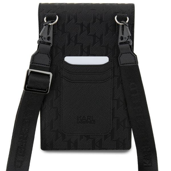 Karl Lagerfeld Saffiano Monogram Choupette Håndtaske, Sort