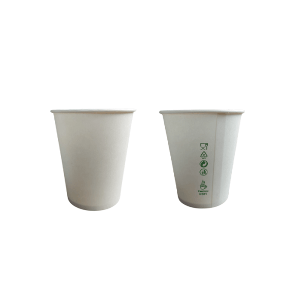 Hvide papkrus 180 ml 50 stk gratis SUP plastfri