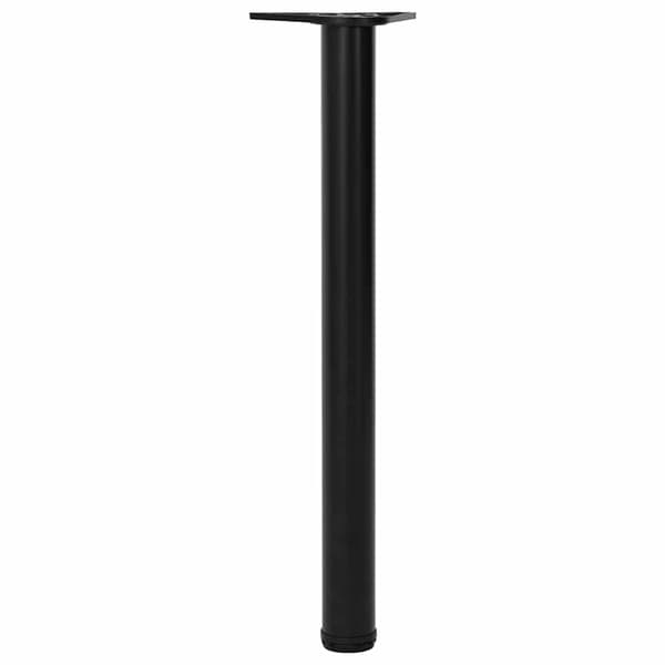 4 højdejusterbare bordben, sort, 710 mm