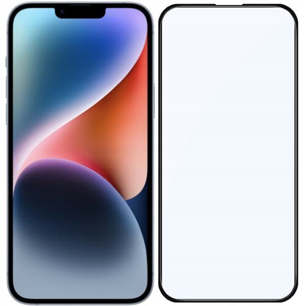 3x helskärmsglas för Apple iPhone 14 Plus, härdat glas, 5D
