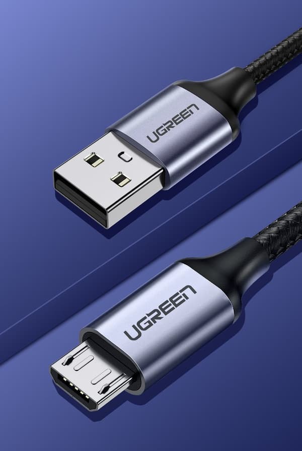 USB - micro USB -kaapeli 1m harmaa