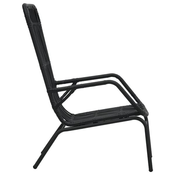 vidaXL Polyrottinki-puutarhatuoli, musta