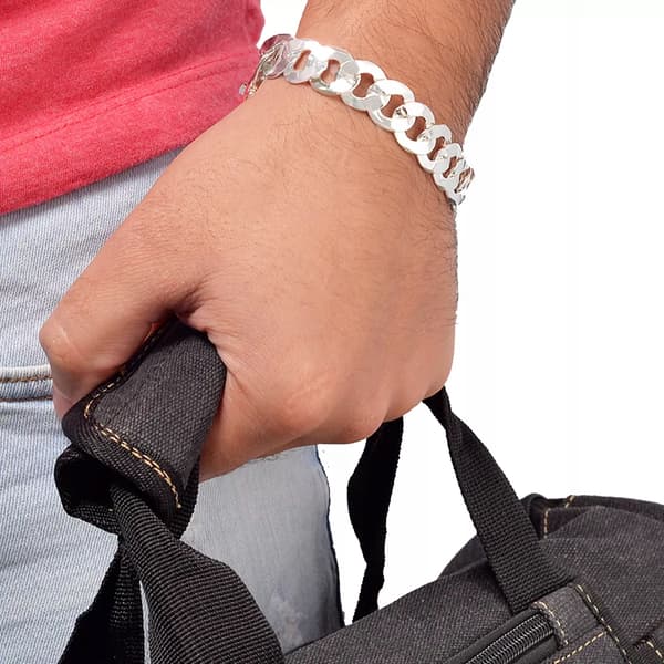 FULL Silver Herrarmband 8mm/20cm Silver 925 Armband