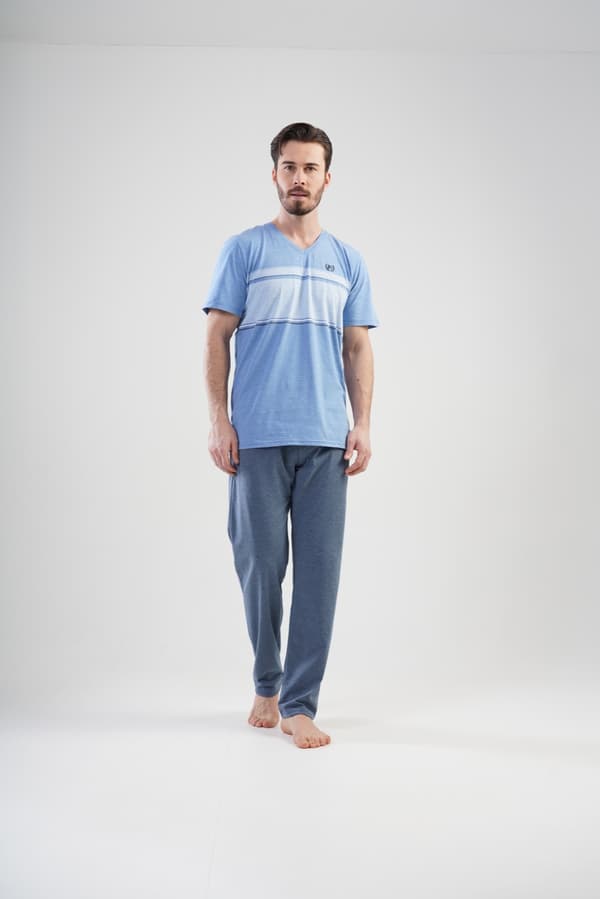 Herrpyjamas i bomull Vienetta 2XL +storlek kort