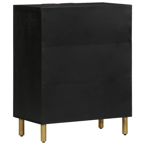 vidaXL skab, sort, 60x33x75 cm, træbaseret materiale