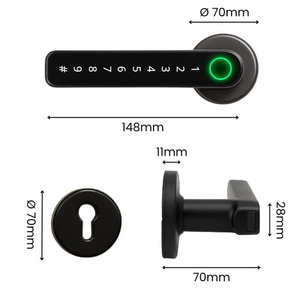 Elektroniskt låshandtag S4A-M10 TTLock