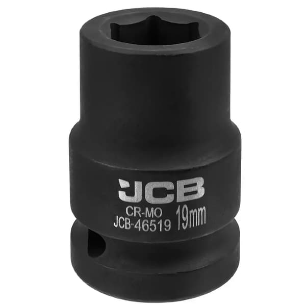 JCB Slagtopnøgle 3/4" 19 mm 6-punkts Cr-Mo topnøgle