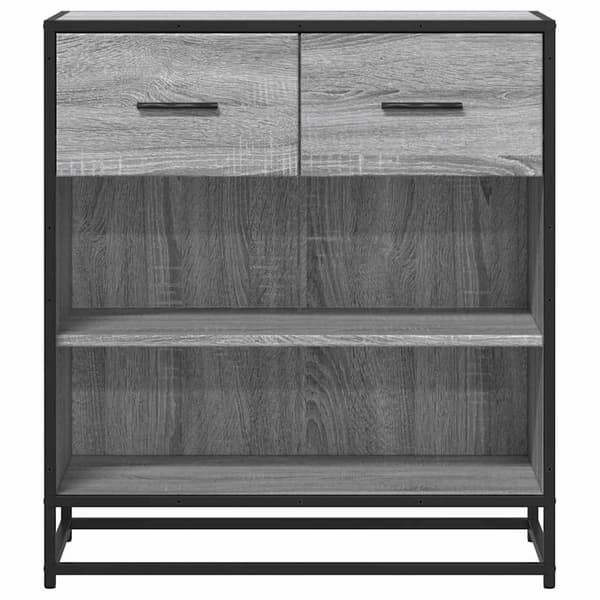 vidaXL kommode, grå Sonoma-eg, 68x35x76 cm, træbaseret materiale